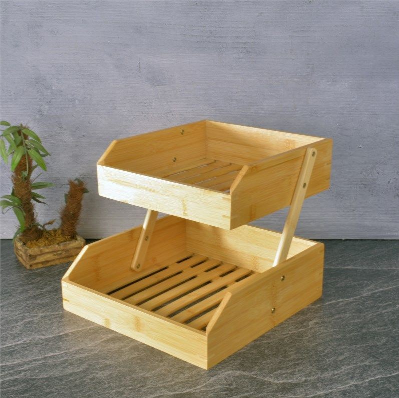 Bambu 2 katlı meyvelik - bambu katlı sunumluk Bambu 2 katlı meyvelik - bambu katlı sunumluk