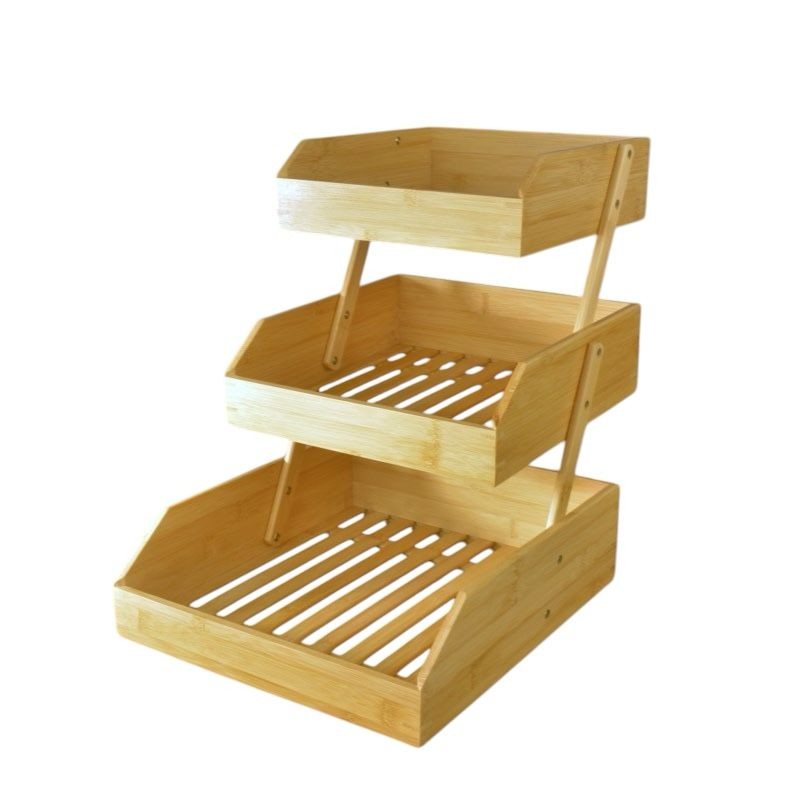 Bambu 3 katlı meyvelik - bambu katlı sunumluk Bambu 3 katlı meyvelik - bambu katlı sunumluk