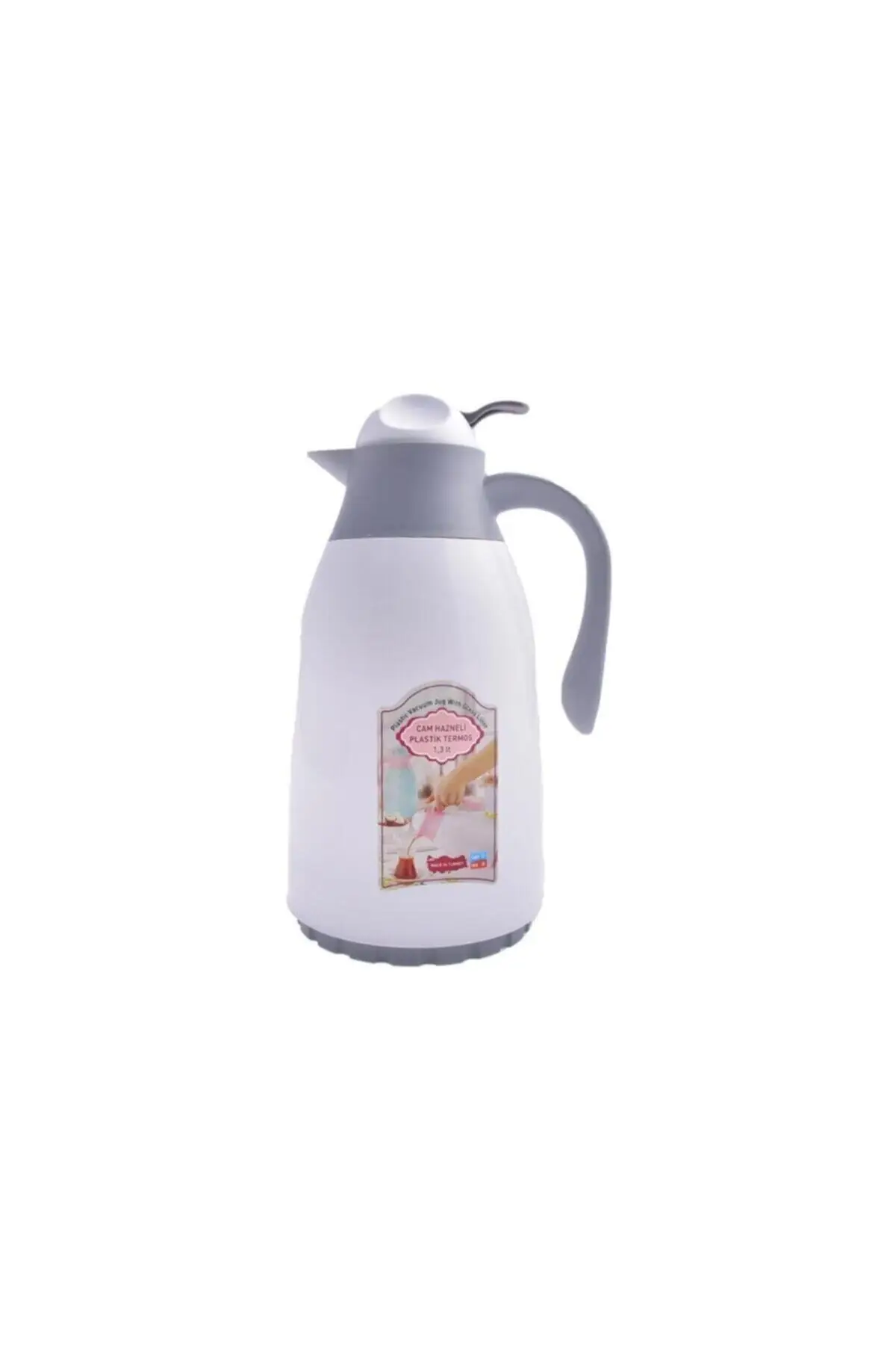 Cooker termos 1.3 lt. çay termosu - su termosu gri