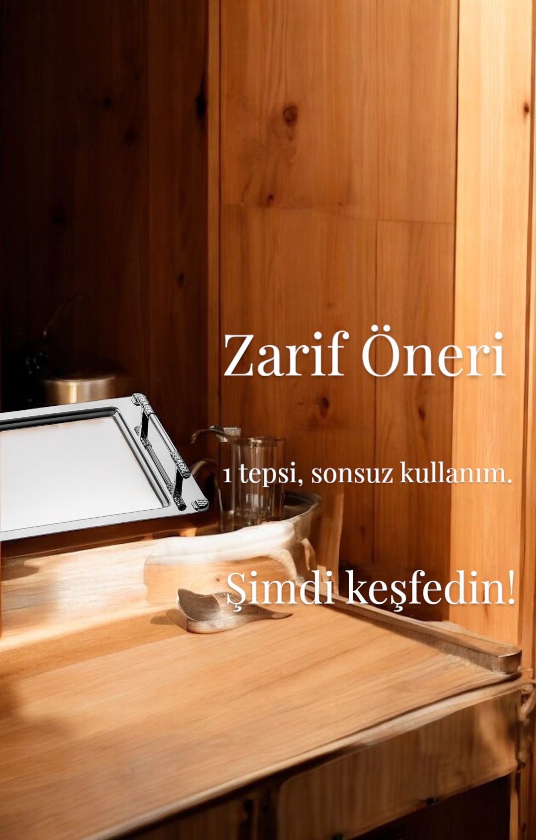 Nehir paris saten paslanmaz çelik tepsi çay tepsisi - servis tepsisi Nehir paris saten paslanmaz çelik tepsi çay tepsisi - servis tepsisi