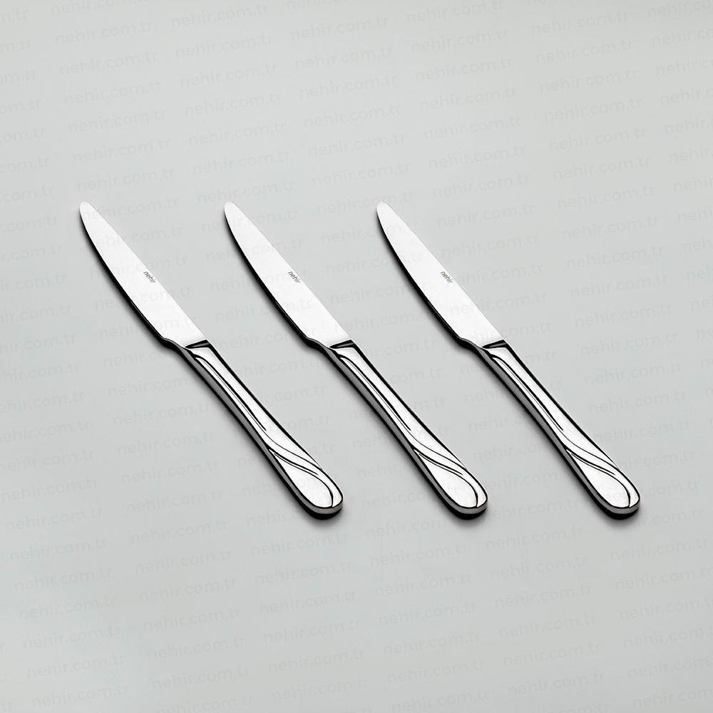 Nehir safir yemek bıçak - 12 li paslanmaz çelik yemek bıçağı 18/10 Nehir safir yemek bıçak - 12 li paslanmaz çelik yemek bıçağı 18/10