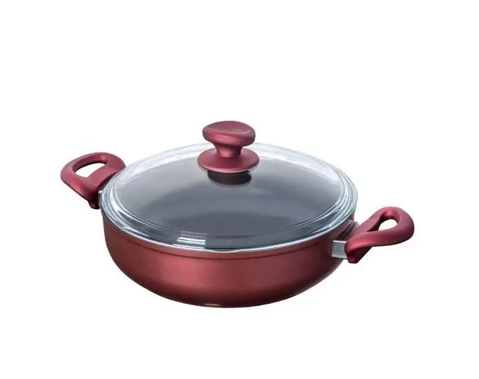 Nehir titanium karnıyarık tencere 22 Cm basık pilavlık tencere