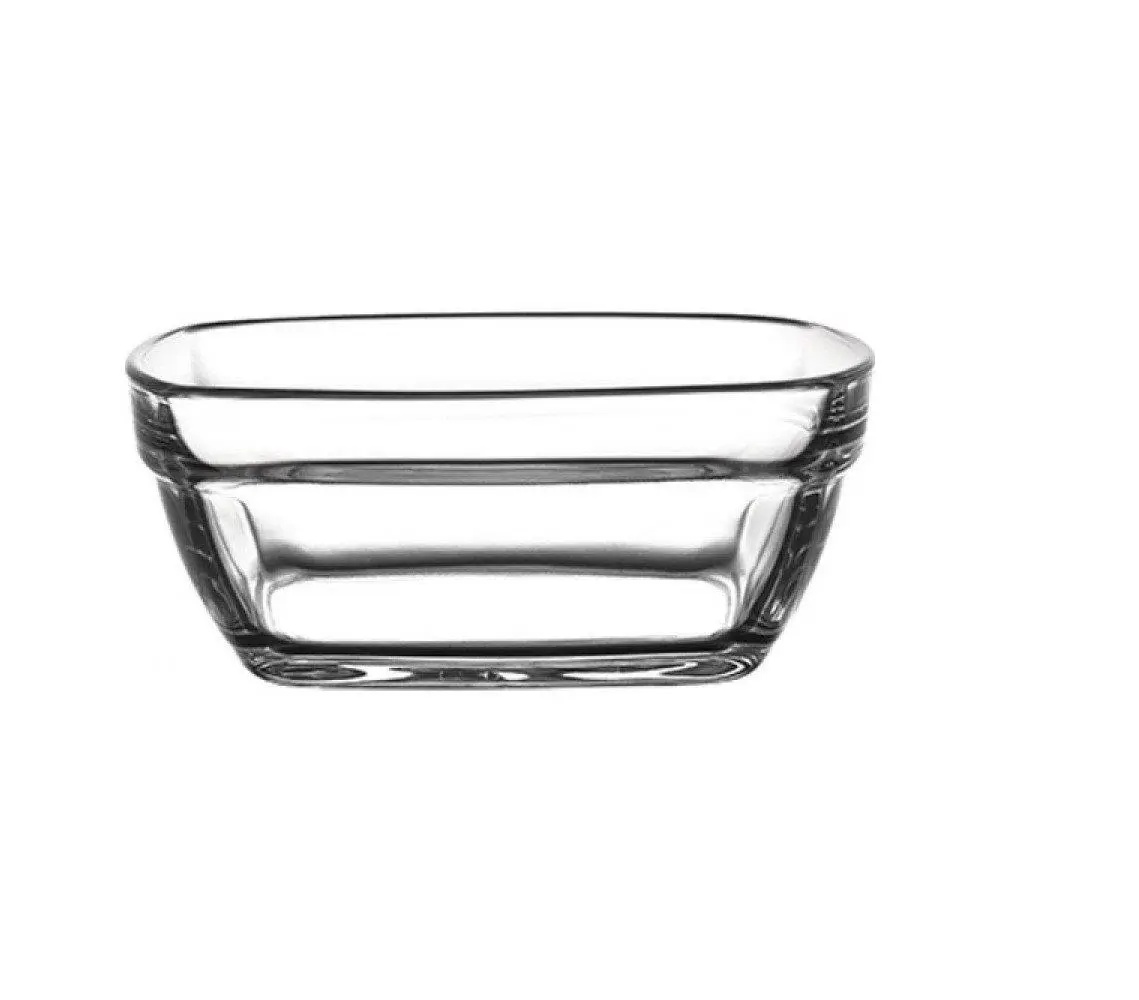 Paşabahçe kare sütlaç pudding kasesi - cam sunum kase 12 li 53662