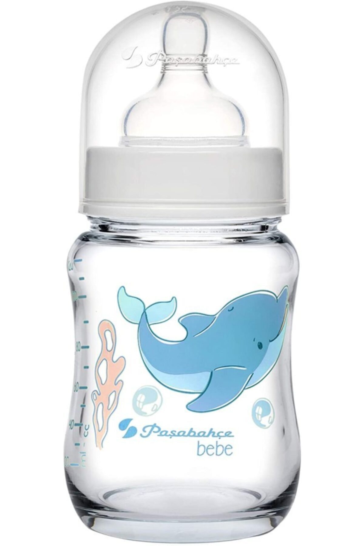 Paşabahçe borcam emzikli cam biberon 120 ml. ısıya dayanıklı desenli Paşabahçe borcam emzikli cam biberon 120 ml. ısıya dayanıklı desenli