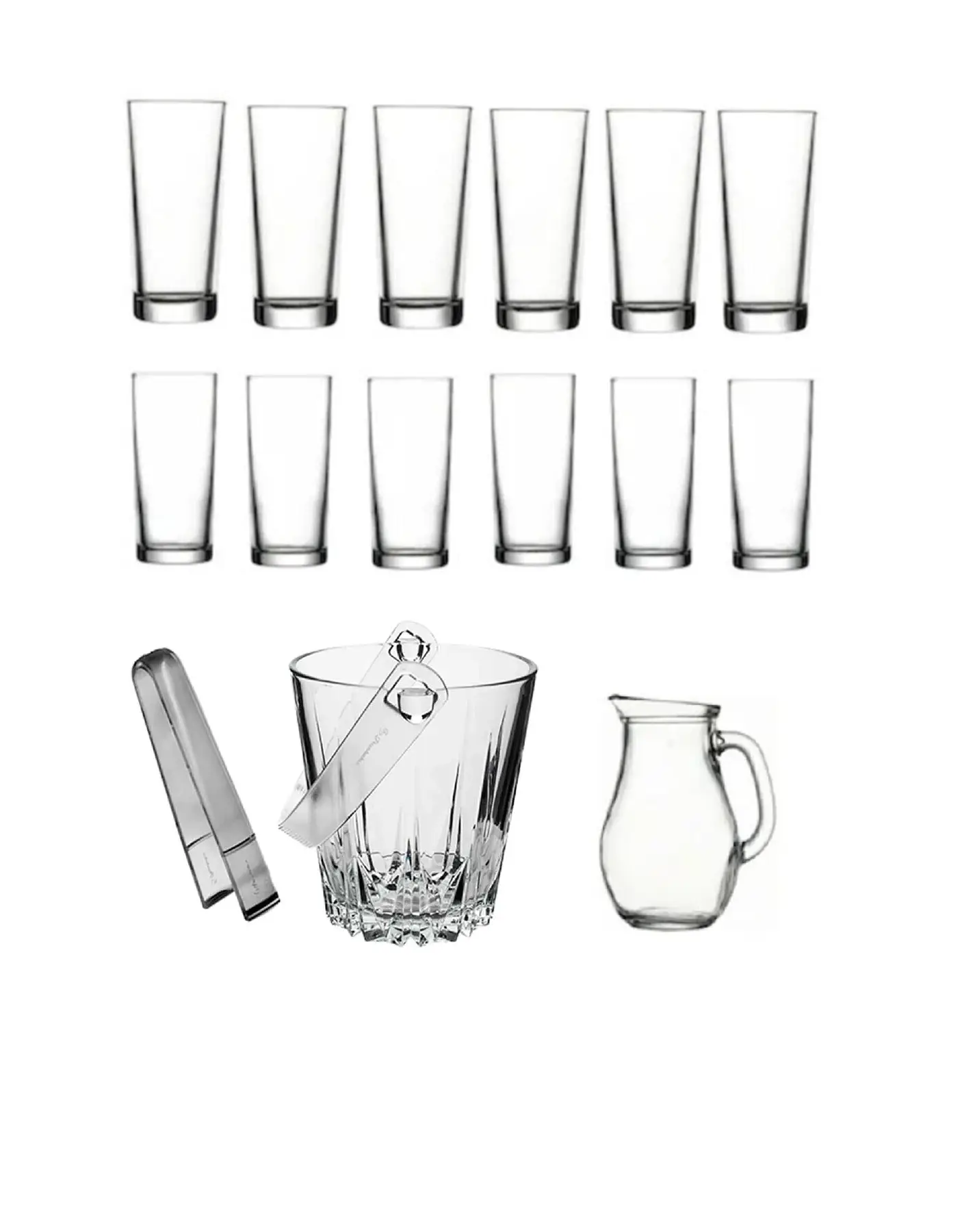 Paşabahçe rakı bardak ve 15 prç. rakı bardağı ve buz kovası seti 